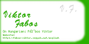 viktor fabos business card